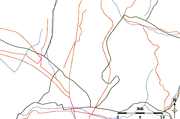 Roads and rivers around Monte Morello