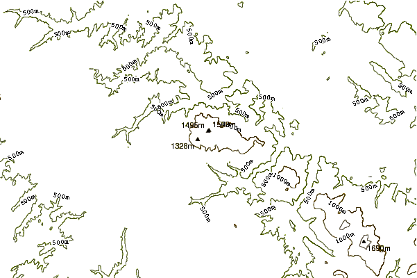 Mountain peaks around Monte Nerone