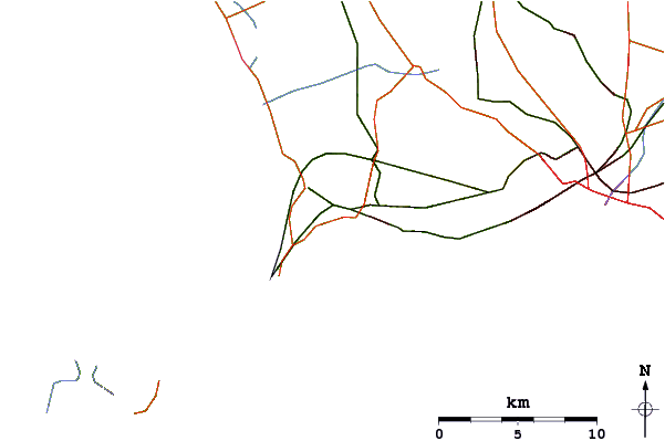 Roads and rivers around Monte Nuovo