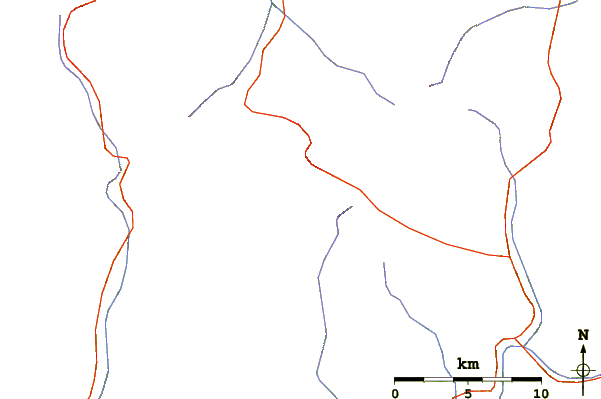 Roads and rivers around Monte Perdido
