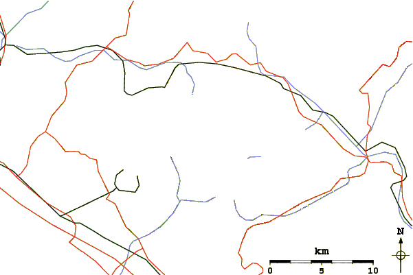 Roads and rivers around Monte Pisanino