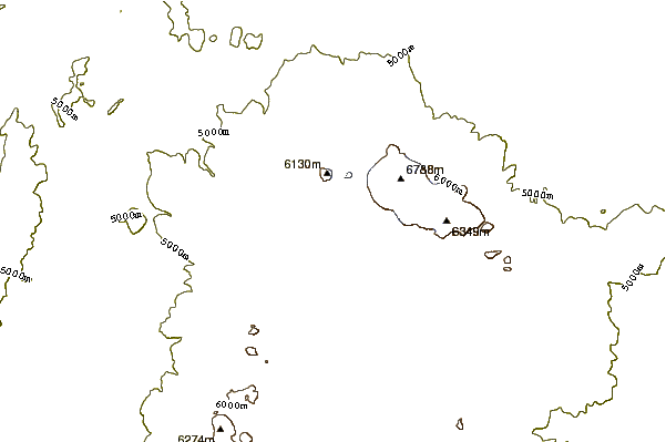 Mountain peaks around Monte Pissis