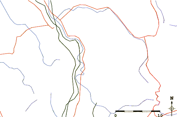 Roads and rivers around Monte Reale