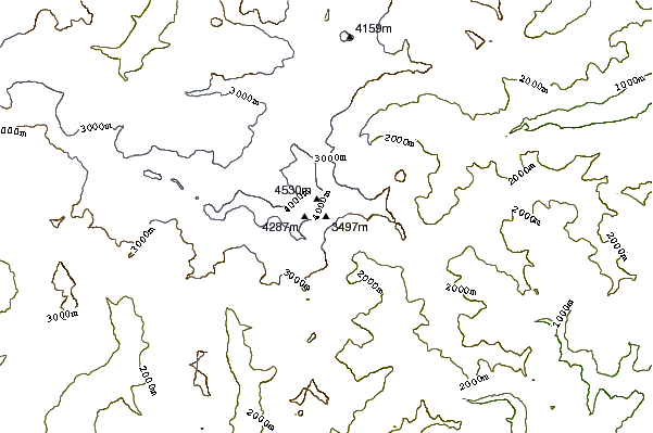 Mountain peaks around Monte Rosa