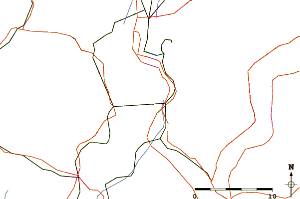 Roads and rivers around Monte San Giorgio