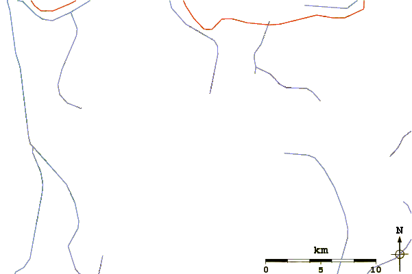 Roads and rivers around Monte San Lorenzo