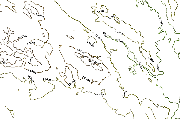 Mountain peaks around Monte Sirente