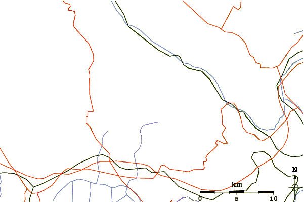 Roads and rivers around Monte Sirente