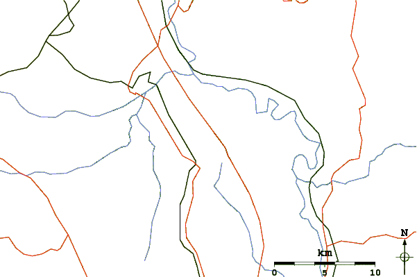 Roads and rivers around Monte Soratte