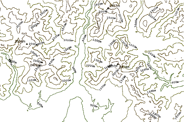 Mountain peaks around Monte Toc