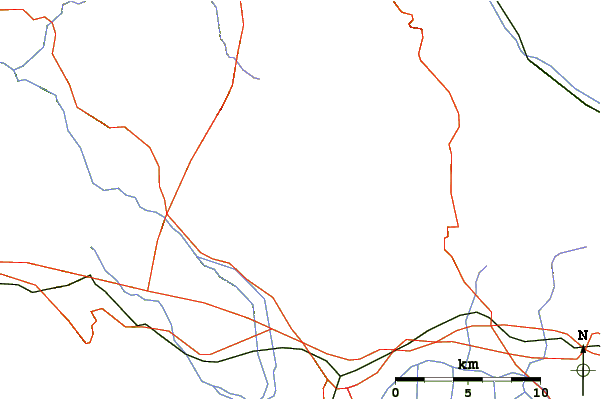 Roads and rivers around Monte Velino