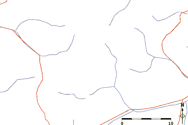 Roads and rivers around Monte Vioz