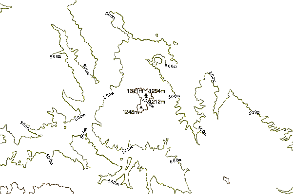 Mountain peaks around Monte Vulture