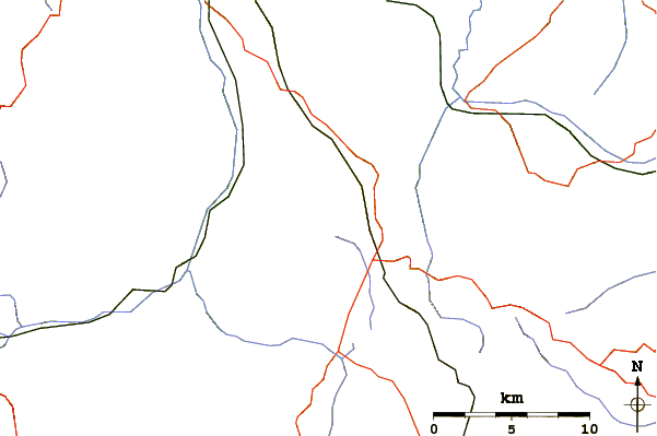 Roads and rivers around Monte Vulture