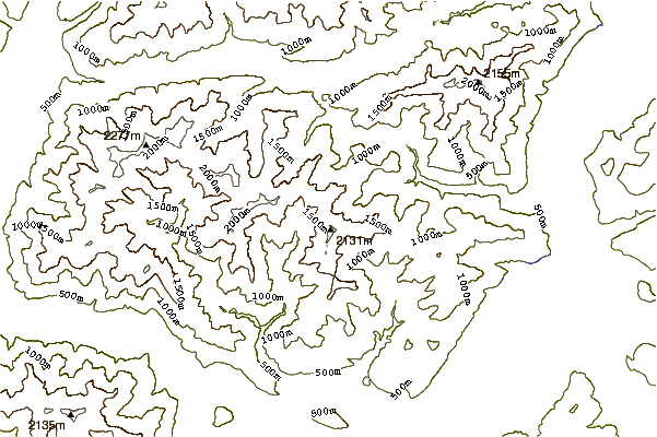 Mountain peaks around Monte Zeda