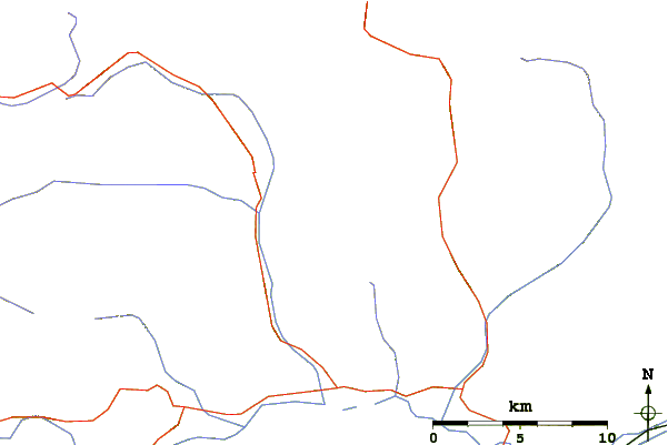 Roads and rivers around Monte Zoncolan