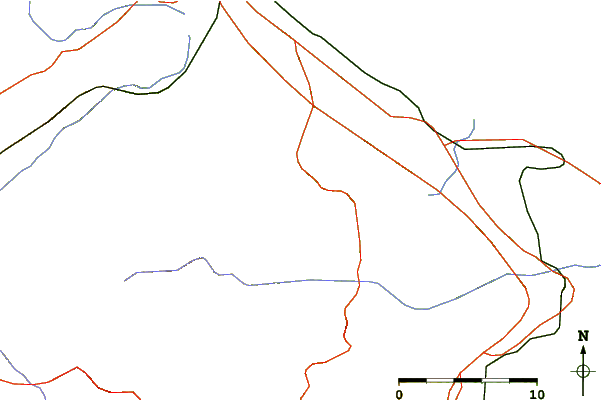 Roads and rivers around Montgó Massif