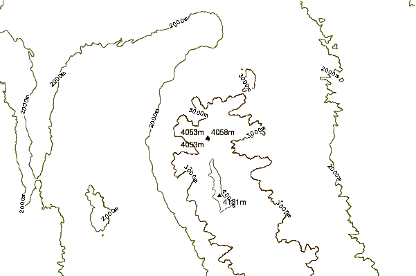 Mountain peaks around Montgomery Peak