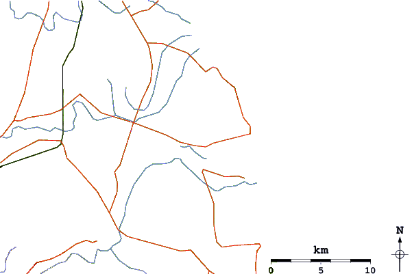 Roads and rivers around Montgrí Massif