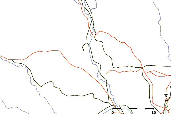 Roads and rivers around Montserrat (mountain)