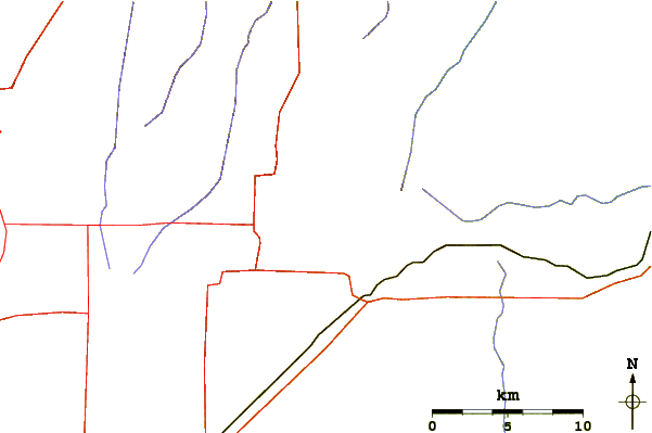 Roads and rivers around Monument Hill