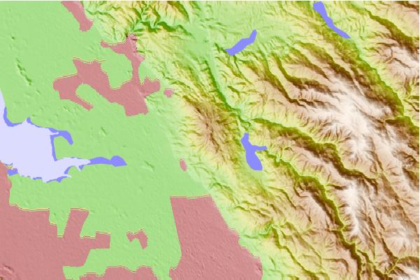 Surf breaks located close to Monument Peak (Milpitas, California)