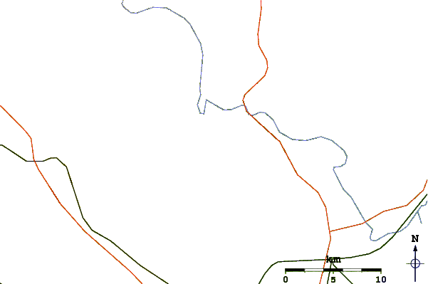 Roads and rivers around Moore's Knob