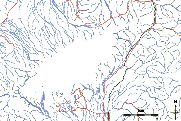 Roads and rivers around Moose's Tooth