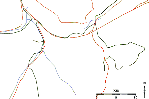 Roads and rivers around Morgenberghorn