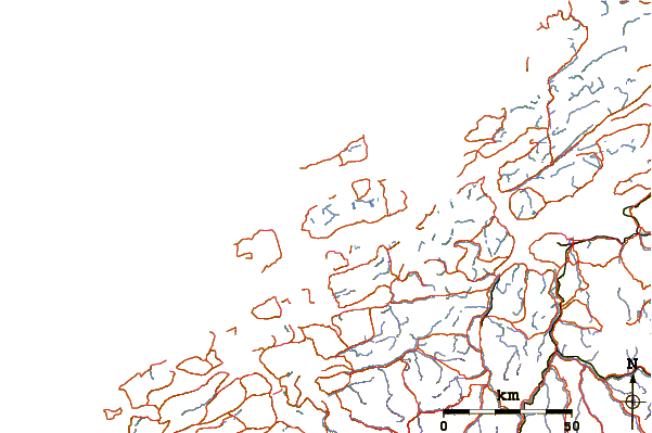 Roads and rivers around Mørkdalstuva