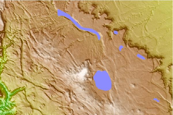 Surf breaks located close to Mormon volcanic field