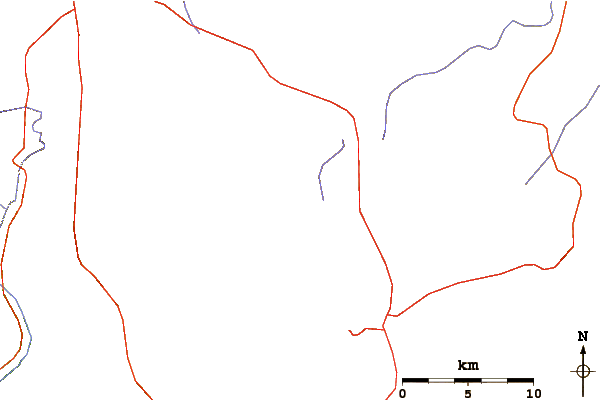 Roads and rivers around Mormon volcanic field