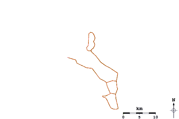 Roads and rivers around Morne Seychellois