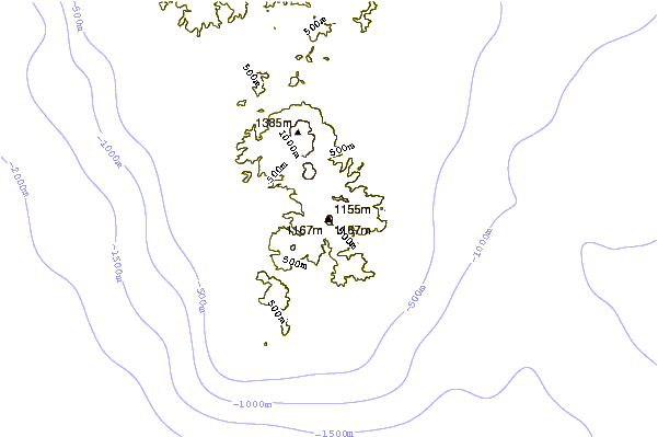 Mountain peaks around Morne Watt