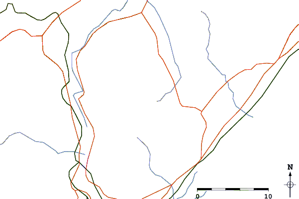 Roads and rivers around Morral de Cabrafeixet