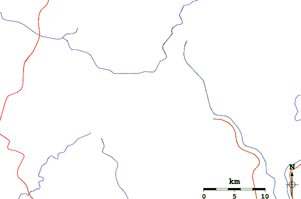 Roads and rivers around Morro Comprido