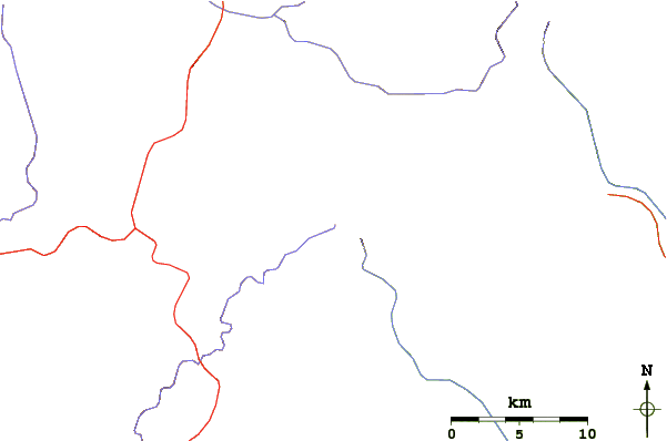 Roads and rivers around Morro da Igreja or Church hill