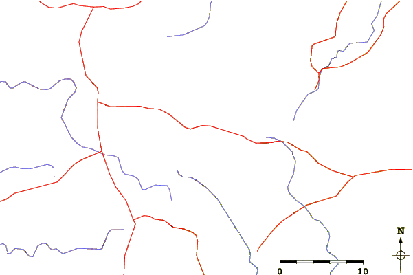 Roads and rivers around Morro do Capão Doce