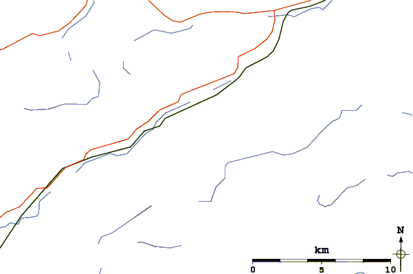 Roads and rivers around Mòruisg