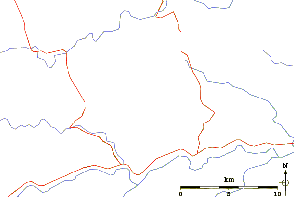 Roads and rivers around Morven, Aberdeenshire