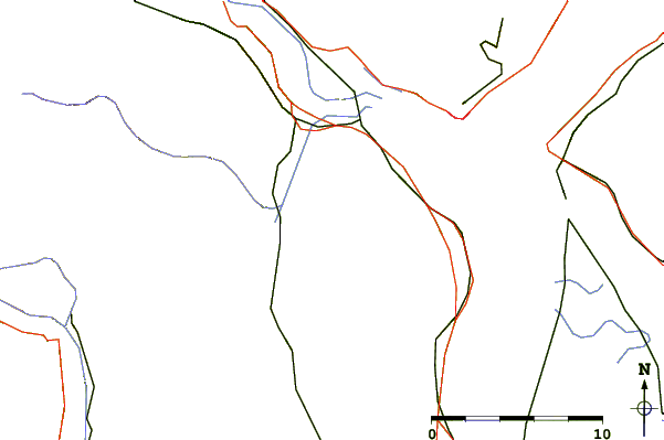 Roads and rivers around Mottarone