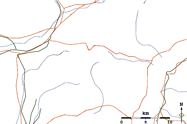 Roads and rivers around Motto della Tappa