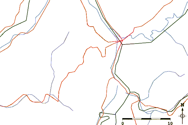 Roads and rivers around Moucherotte