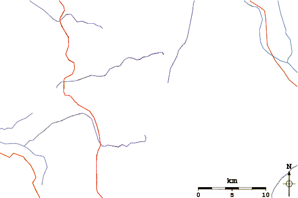 Roads and rivers around Mount Abbot