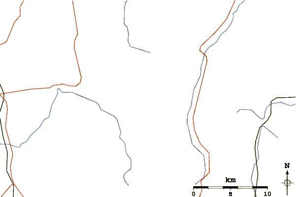 Roads and rivers around Mount Abraham (Vermont)