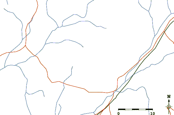 Roads and rivers around Mount Abu