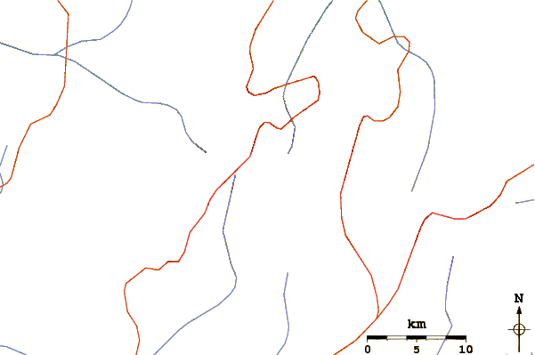 Roads and rivers around Mount Abuna Yosef