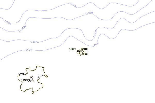 Mountain peaks around Mount Adagdak