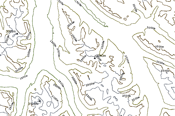 Mountain peaks around Mount Adam Joachim