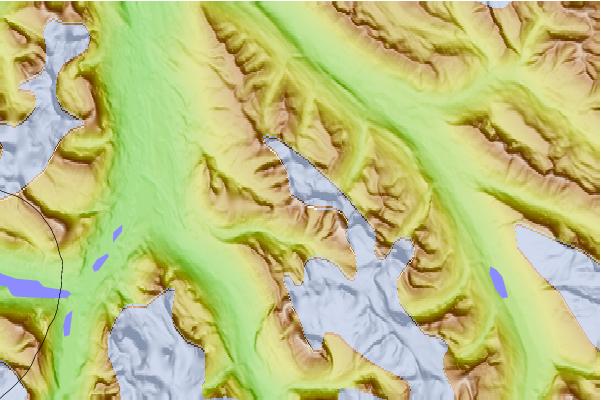 Surf breaks located close to Mount Adam Joachim